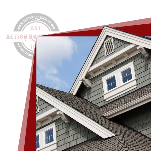 Action Roofing Roof and Logo